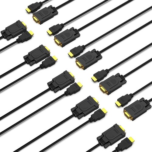 Câble Hdmi Vers Vga 1,8M, Unidirectionnel Hdmi (Source) Vers Vga (Moniteur) Mâle Vers Mâle, Compatible Pour Hdmi Ordinateur, Vga Moniteur, Projecteur, Roku, Xbox Et Plus, Paquet De[BLE7110604]