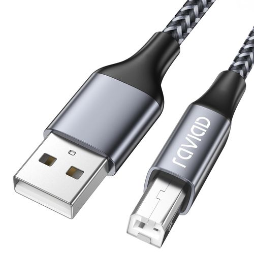 Câble Imprimante Usb [3M] Câble Usb 2.0 A Mâle Vers B Mâle Câble Scanner Cordon Imprimante Nylon Câble Usb Type B Compatible Avec Hp, Canon, Lexmark, Brother, Hero, Dell, Samsung[BLE7110002]