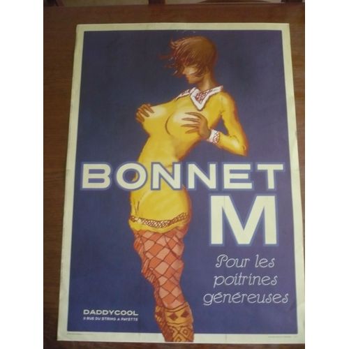 Affiche - Bonnet M Pour Les Poitrines Généreuses - Dimension 69 X 49 - Atelier Auguste Derrière