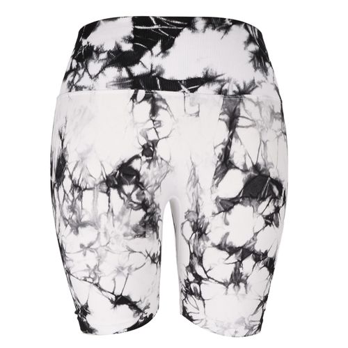 Short De Yoga Tie-Dye Confortable, Taille Haute, Coupe Slim, Effet Liftant, Pour Femme, Taille M