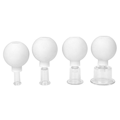 Kit de ventouses sous vide, elimine l'humidite, masse, resiste aux chocs, ameliore la circulation sanguine, ensemble de ventouses blanc