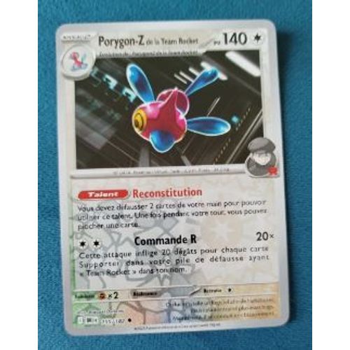 Pokémon Porygon-Z De La Team Rocket 155 / 182 Reverse Ev10 Rivalités Destinées