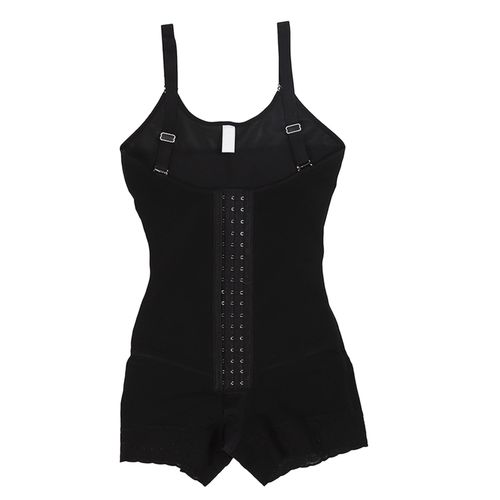 Corset Amincissant Extensible Pour Femme, Avec Coutures En Dentelle Et Fermeture A Crochets, Noir, Taille M