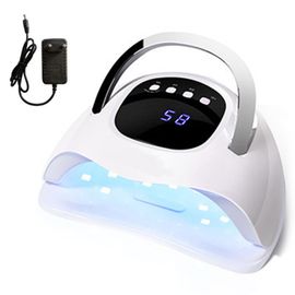 Lampe Uv Pour Ongles Gel A Sechage Rapide, 63 Puces, 4 Minuteries, Puissante Lampe Pour Nail Art, 288 W, 100-240 V, Prise Ue, Blanche 