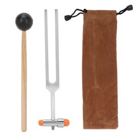 Diapason 256c En Alliage D'aluminium, Anti-Stress, Resonant, Avec Sac De Rangement Pour Marteau, Argent