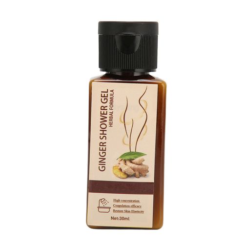 Gel Douche Drainant Au Gingembre 30 Ml, Perte De Poids, Brule-Graisses, Hydratant, Rafraichissant, Minceur, Gel Douche 