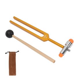 Diapason 256c En Alliage D'aluminium, Anti-Stress, Resonant, Avec Sac De Rangement Pour Marteau, Dore