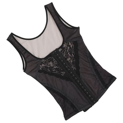 Corset Amincissant Respirant Pour Femme, Taille Haute Elastique, Amincissant, Modelant Le Corps, Noir, Taille L