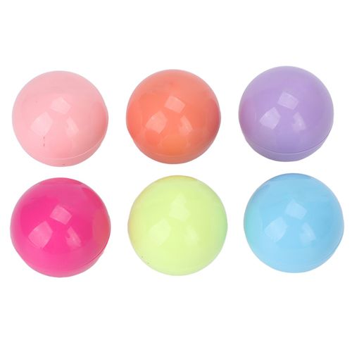 Lot De 6 Baumes A Levres Spheriques, Hydratants Et Reparateurs, Portables, Cosmetiques Pour Levres Gercees Et Craquelees 