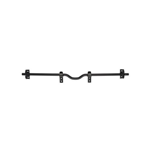 Barre de sécurité pour volet bois, acier, Ø18x800mm, zingué noir