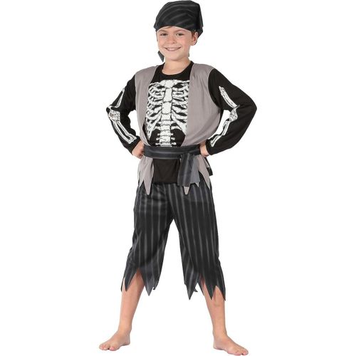 Pirate Squelette Zombie - Taille 5-7 Ans