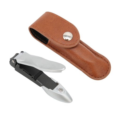 Coupe-Ongles En Acier Inoxydable Et Cuir Synthetique Pour Les Ongles Des Mains Et Des Pieds, Pour Femmes Et Hommes. 