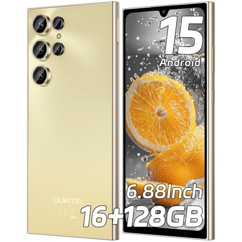 OUKITEL C61 4G Téléphone Portable,16Go+128Go Or