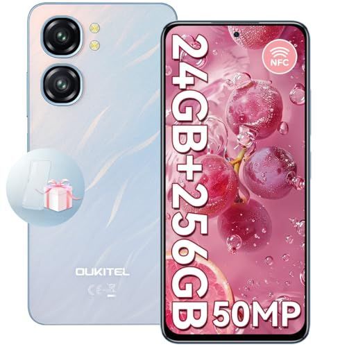 OUKITEL C58 Pro 4G Téléphone Portable,24Go+256Go bleu