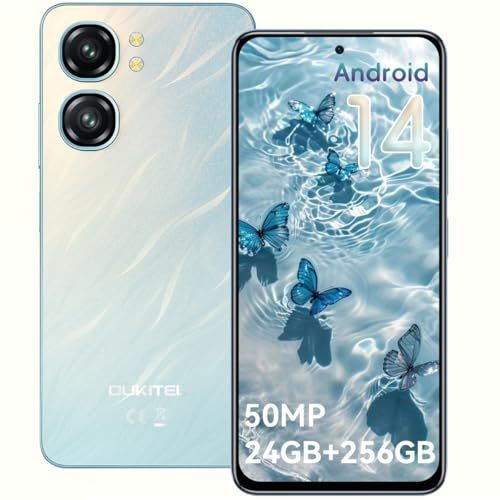OUKITEL C58 Pro 4G Téléphone Portable,24Go+256Go vert