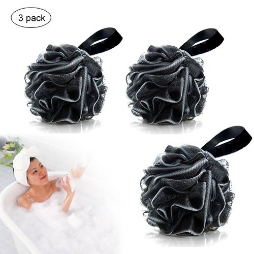 Lot De 3 Eponges De Bain Et De Douche Exfoliantes, En Loofah, Pour Femmes Et Hommes 