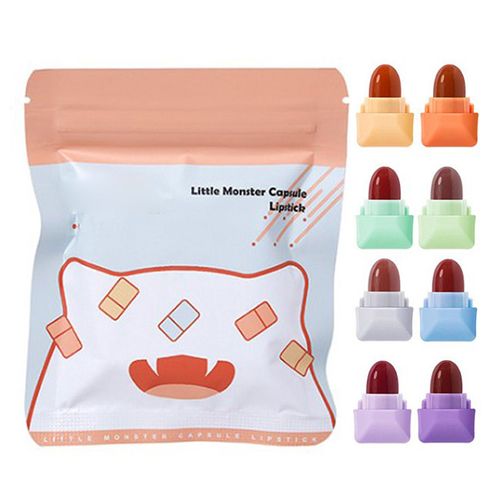 Coffret De 8 Rouges A Levres Capsules Couleur Bonbon, Mini Rouge A Levres Mat Non Collant, Kit De Maquillage Pour Les Levres, Cadeaux Pour Femmes Et Filles 
