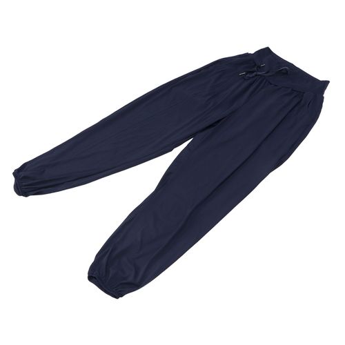 Pantalon De Yoga Ample Taille Haute Pour Femme, Avec Cordon De Serrage, Confortable Et Decontracte (Bleu Marine) M