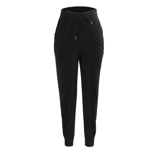 Pantalon De Survetement Decontracte A Cordon De Serrage Pour Femme, En Polyester, Ample Et Elegant, Pour Le Sport, La Course A Pied, Noir, Taille Xxl