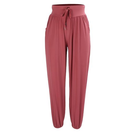 Pantalon De Yoga Taille Haute Avec Poches Et Sechage Rapide Pour Femme, Pantalon De Course A Pied, De Fitness, Rouge Pasteque, Taille M