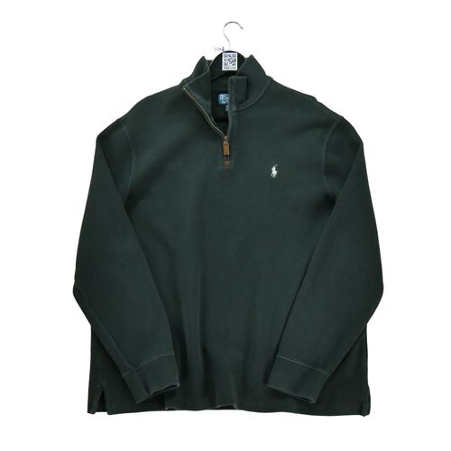 Reconditionné - Pull Homme Demi-Zippé Noir - Taille Xl - Homme - Noir
