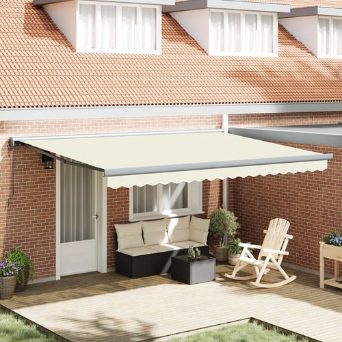Vidaxl Store Rétractable Automatique Crème 450x300 Cm