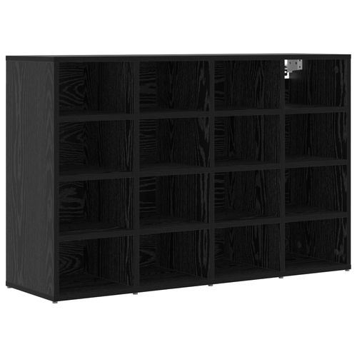 Vidaxl Cabinet À Chaussures Avec Étagère Avec Stockage Chêne Noir 52.5 X 30 X 50 Cm