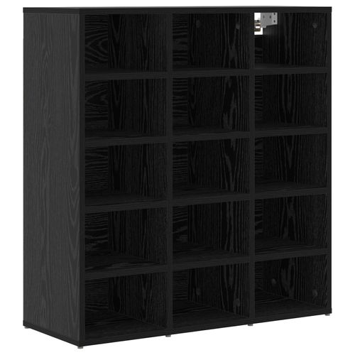Vidaxl Cabinet À Chaussures Avec Étagère Avec Stockage Chêne Noir 52.5 X 30 X 50 Cm