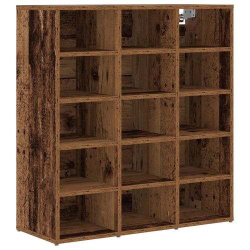 Vidaxl Cabinet À Chaussures Avec Étagère Bois Ancien 52.5 X 30 X 50 Cm