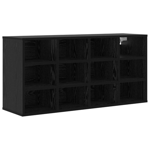 Vidaxl Cabinet À Chaussures Avec Étagère Avec Stockage Chêne Noir 52.5 X 30 X 50 Cm