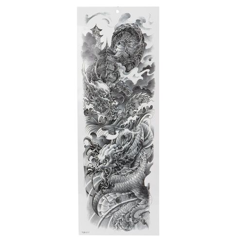 Grands Faux Tatouages Temporaires Impermeables Pour Tous Les Bras, Pour Hommes Et Femmes, Tqb-017 