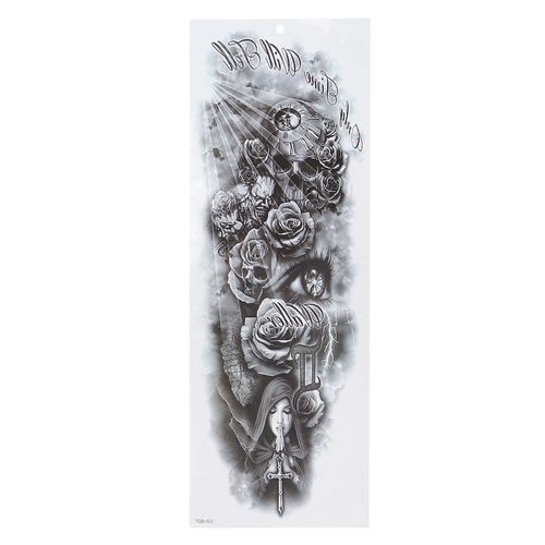 Tatouage Temporaire Impermeable Pour Bras Complet, Faux Tatouage, Art Corporel, Tqb-002 
