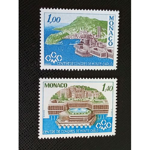 Timbre Monaco Y T 1136 -37 Série : Inauguration Du Palais Des Congrès De Monte-Carlo 1978 (040709 )
