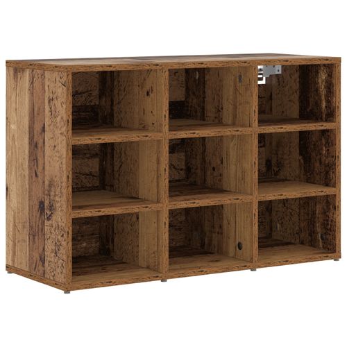 Vidaxl Cabinet À Chaussures Avec Étagère Bois Ancien 52.5 X 30 X 50 Cm