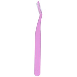 Pince A Epiler Pour Faux Cils, Pince Auxiliaire Incurvee En Acier Inoxydable, Violet Fluorescent 