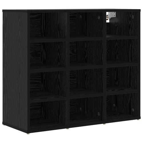 Vidaxl Cabinet À Chaussures Avec Étagère Avec Stockage Chêne Noir 52.5 X 30 X 50 Cm