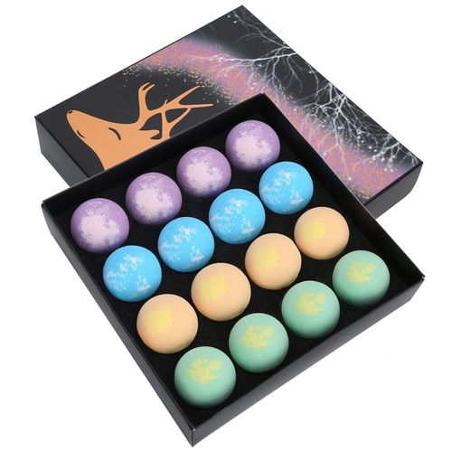Boule De Sel De Bain Aux Huiles Essentielles, Savon Moussant Hydratant Aux Extraits De Plantes, 30 G X 16 Pieces 