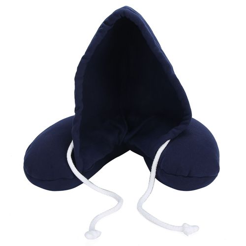 Oreiller de voyage en forme de U avec capuche pour le cou, ideal pour les voyages d'affaires, le bureau ou la maison