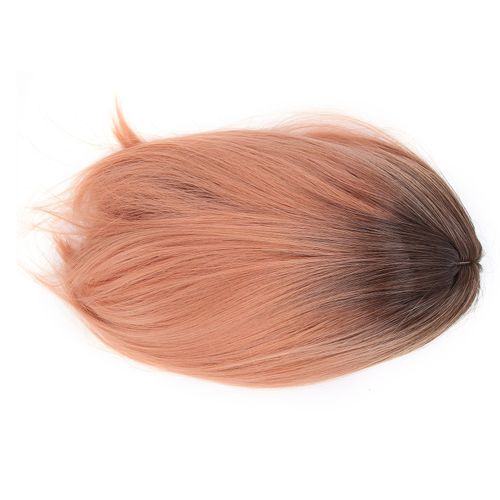 Perruques Courtes Synthetiques Roses Naturelles Pour Femmes, Perruques De Cosplay En Fibre Resistante A La Chaleur Avec Frange Aerienne