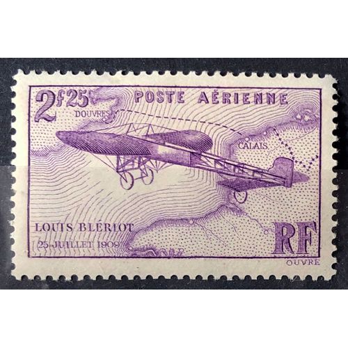 Monoplan De Louis Blériot - Traversée De La Manche 2f25 Lilas (Très Joli Aérienne N° 7) Neuf* - France Année 1934 - Brn83 - N33367