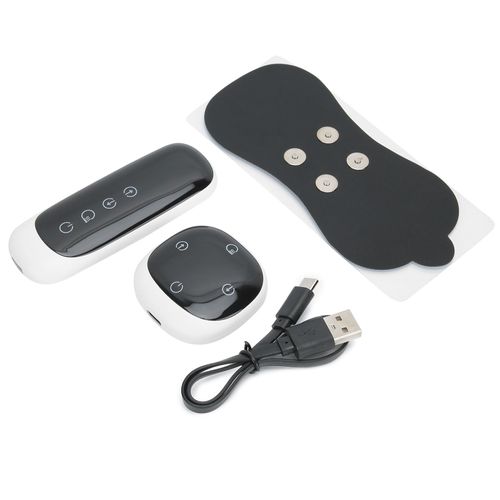 Mini Masseur Cervical Ems, Soulagement De La Douleur, Patch Autocollant De Massage Cervical, Coussin De Massage Sans Fil, Blanc 