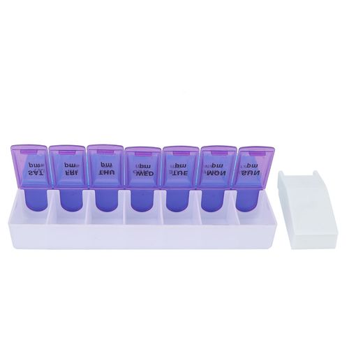 Pilulier Hebdomadaire Am Pm 7 Jours, Organiseur De Pilules, Capsules, Complements Alimentaires, Vitamines, Boite A Pilules De Voyage 