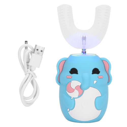 Brosse A Dents Automatique Intelligente Rechargeable En Forme De U Pour Enfant, Accessoire De Soins Bucco-Dentaires, Bleu