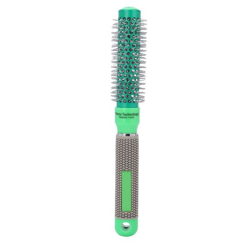 Brosse A Cheveux Ronde Professionnelle Avec Manche En Bois Et Rouleau A Friser, Brosse A Cheveux Ronde De 3,8 Cm 