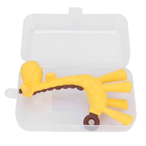 Anneau De Dentition En Silicone Pour Bebe, En Forme De Girafe, Apaise Les Gencives