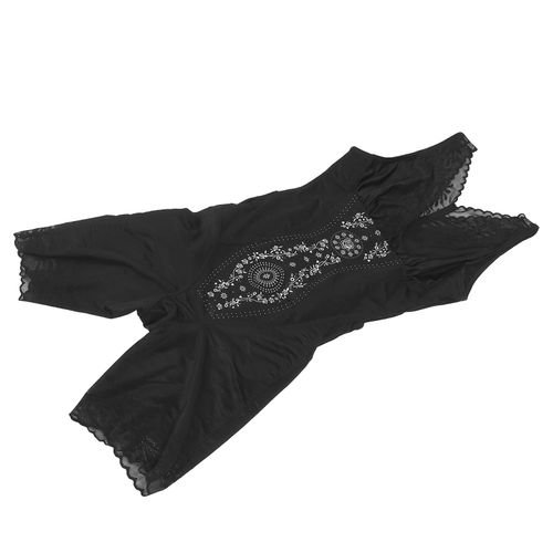 Body Shaper Respirant Pour Femme, Brule-Graisses, Controle Du Ventre, Souleve Les Hanches (Noir) Xl