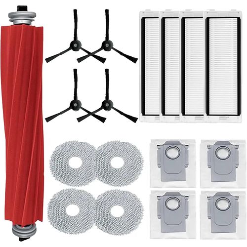 Lot De 17 Accessoires De Rechange Pour Robot Roborock Q Revo Pour Aspirateur Roborock P10, Brosse Principale, Chiffon Serpillère, Sac À Poussière, Filtre Hepa, Brosse Latérale (Noi[SSE7110128]