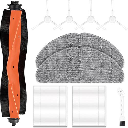 Lot De 10 Accessoires Pour Robot Aspirateur Xiaomi S20, Pièces De Rechange, 1 Brosse Principale, 2 Tampons De Nettoyage, 2 Filtres Hepa, 4 Brosses Latérales, 1 Accessoire De Nettoy[SSE7111845]