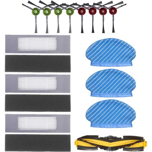 Filtre Brosse Chiffon De Rechangen Ensemble D'Accessoires Pour Aspirateur Robot Ecovacs Deebot Ozmo 950 Ozmo 920 (15 Pièces)[SSE7112705]