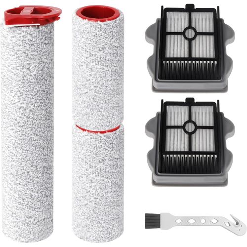 Rouleau À Brosse Et Filtre Kit D'Accessoires Pour Roborock Dyad Pro/Dyad Pro Combo Aspirateur Laveur Sans Fil (3 Rouleau À Brosse, 2 Filtres, 1 Brosse De Nettoyage)[SSE7110487]